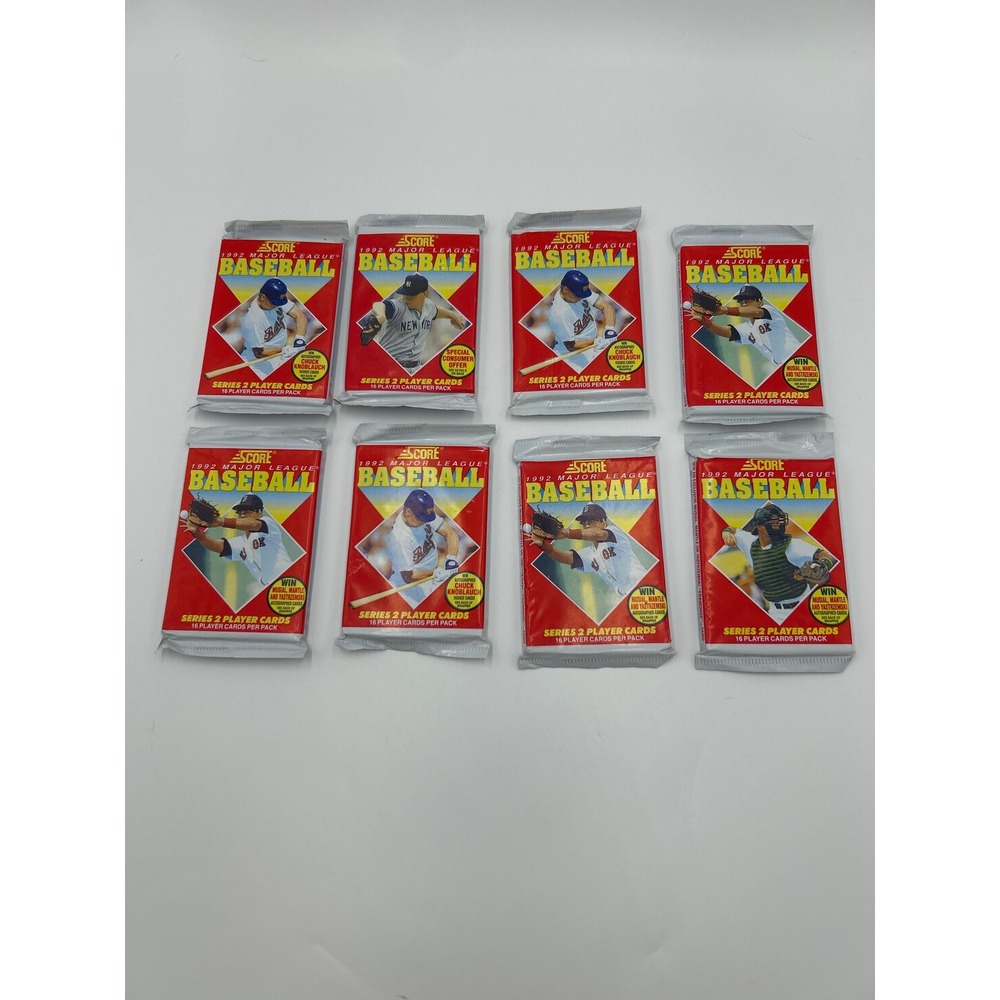 8 Pack Lot Score 1992 Major League Baseball Series Ii Unopened Wax Packs MLB